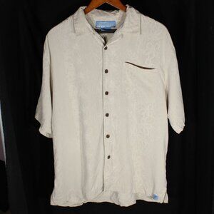 Bermuda Bay Casual Button Down Patterned Short Sleeve Shirt - Size M